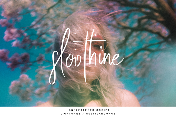 Sloothine - handlettered script preview 7
