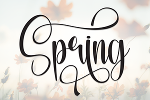 Spring Script Font