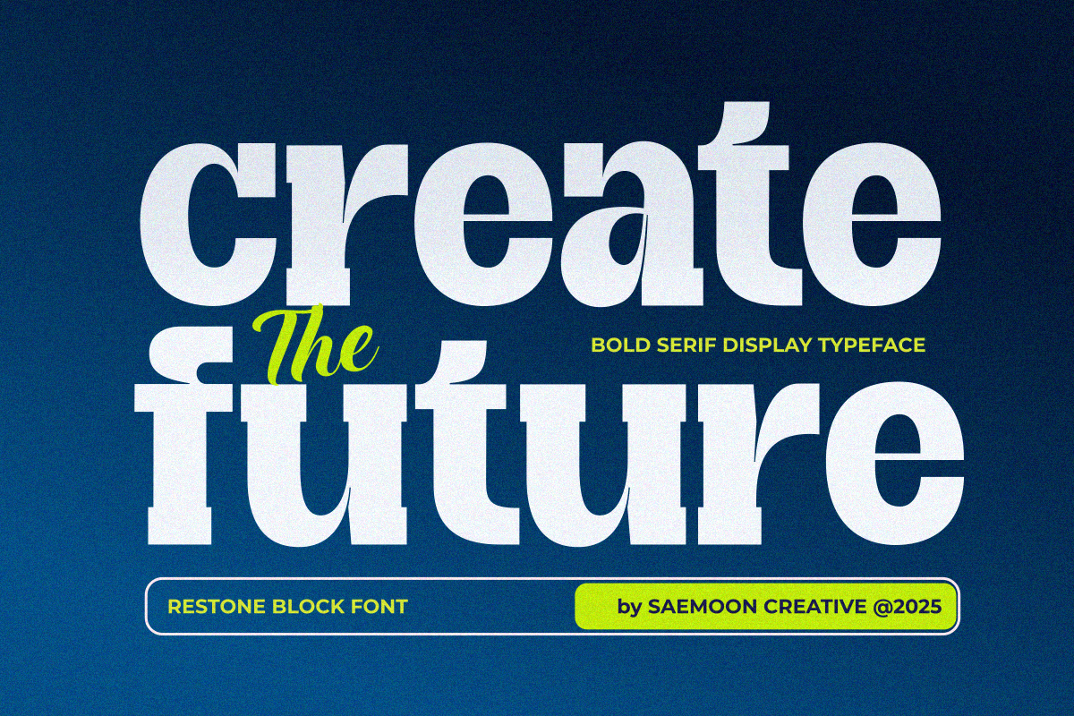 Restone Block, a Serif Font by saemoon creative (Photo 2 of 15)