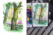 Saint-Petersburg watercolor sketches, an Object Illustration by NataliMiasStore (Thumbnail 4 of 9)