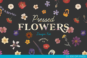 Pressed Flowers Floral Collage Kit