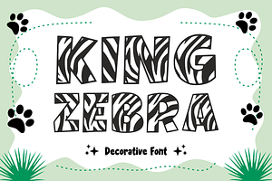 King Zebra - Decorative Font, a Font by KiddoGlyphs Studio