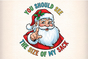 Funny Santa Christmas Sublimation, an Illustration by Craft Nest