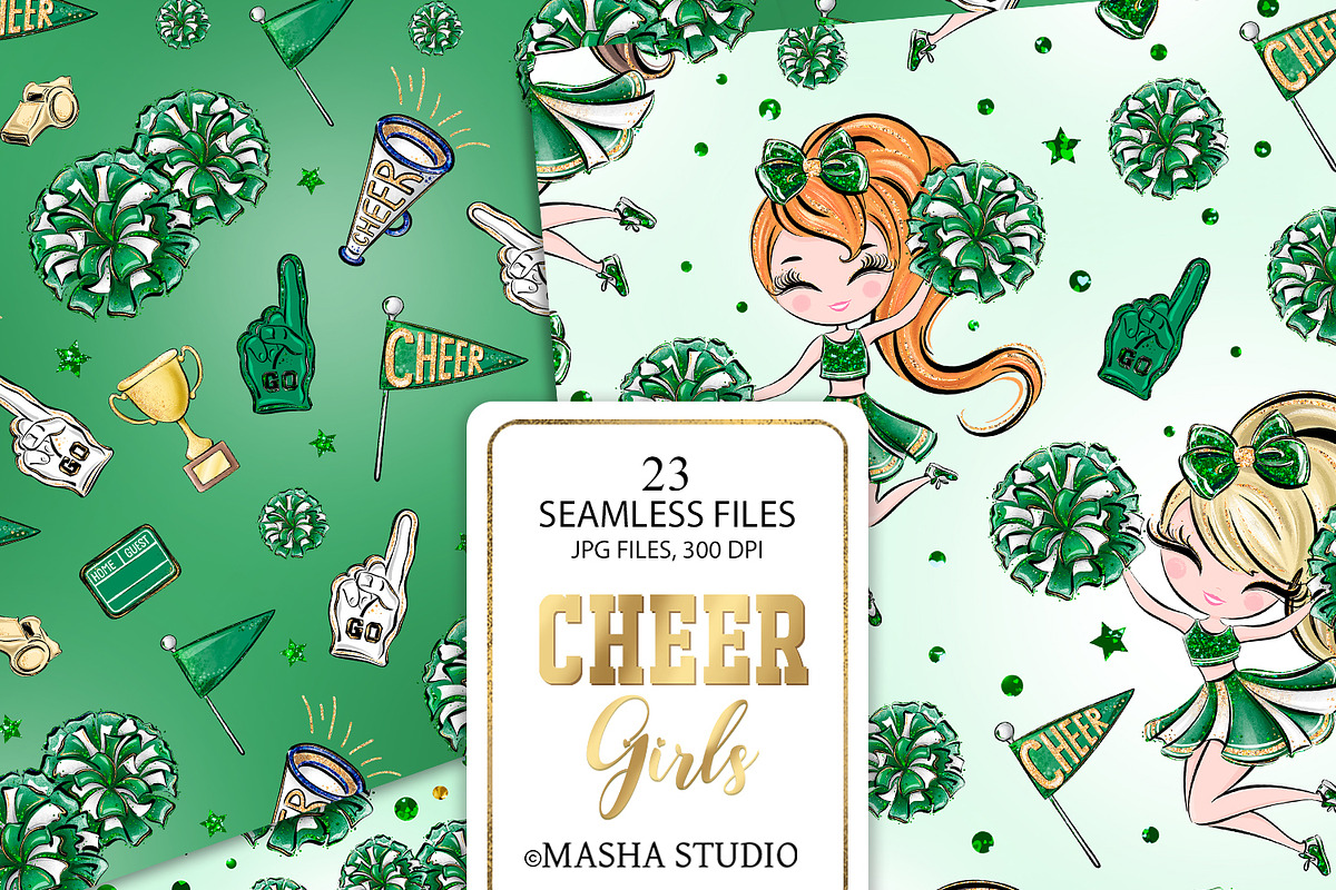 Cheerleader Repeatable Patterns, a Pattern Graphic by Masha  Studio (Photo 7 of 8)