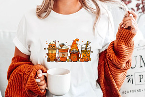 Pumpkin Autumn Coffee Graphics