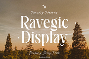 Ravegic Display Serif, a Serif Font by Randi Irvan | Rvandtype (Thumbnail 1 of 10)