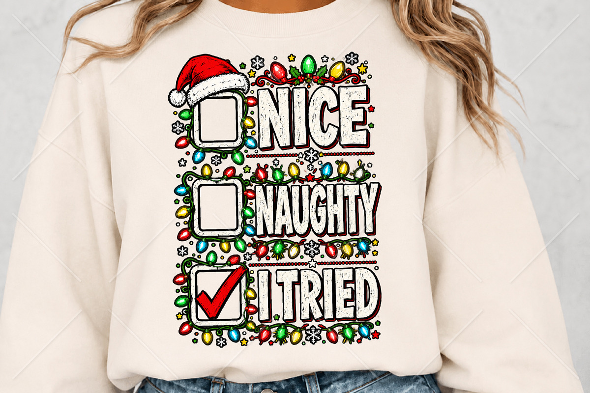 Once Nice Once Naughty Christmas PNG, a Seasonal Illustration by Canvas Craft (Photo 5 of 6)