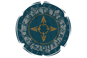 The spear circle blue shield, an Object Graphic by LongQuattroArt