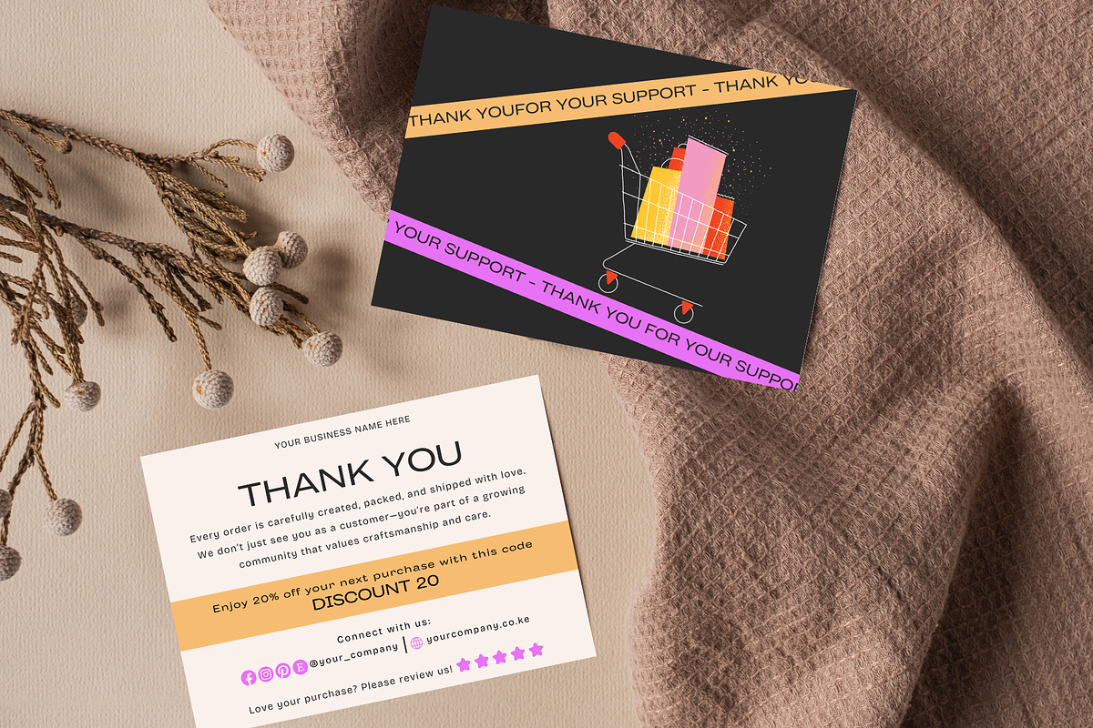 Aesthetic Thank You Card Template