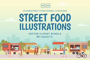 Street Food Festival Illustration, an Object Graphic by 35lab