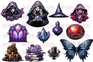 Gothic Witches Collection Clipart