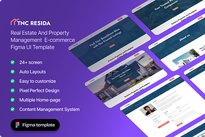 TNC Resida, Real Estate Figma UI kit, an UI Kit Template by TNCFlow