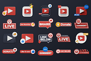 Social Media 3D Buttons, a 3D by Laimmilka (Thumbnail 4 of 4)