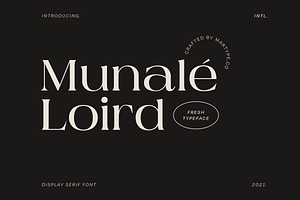 Munale Loird - Modern Display Serif