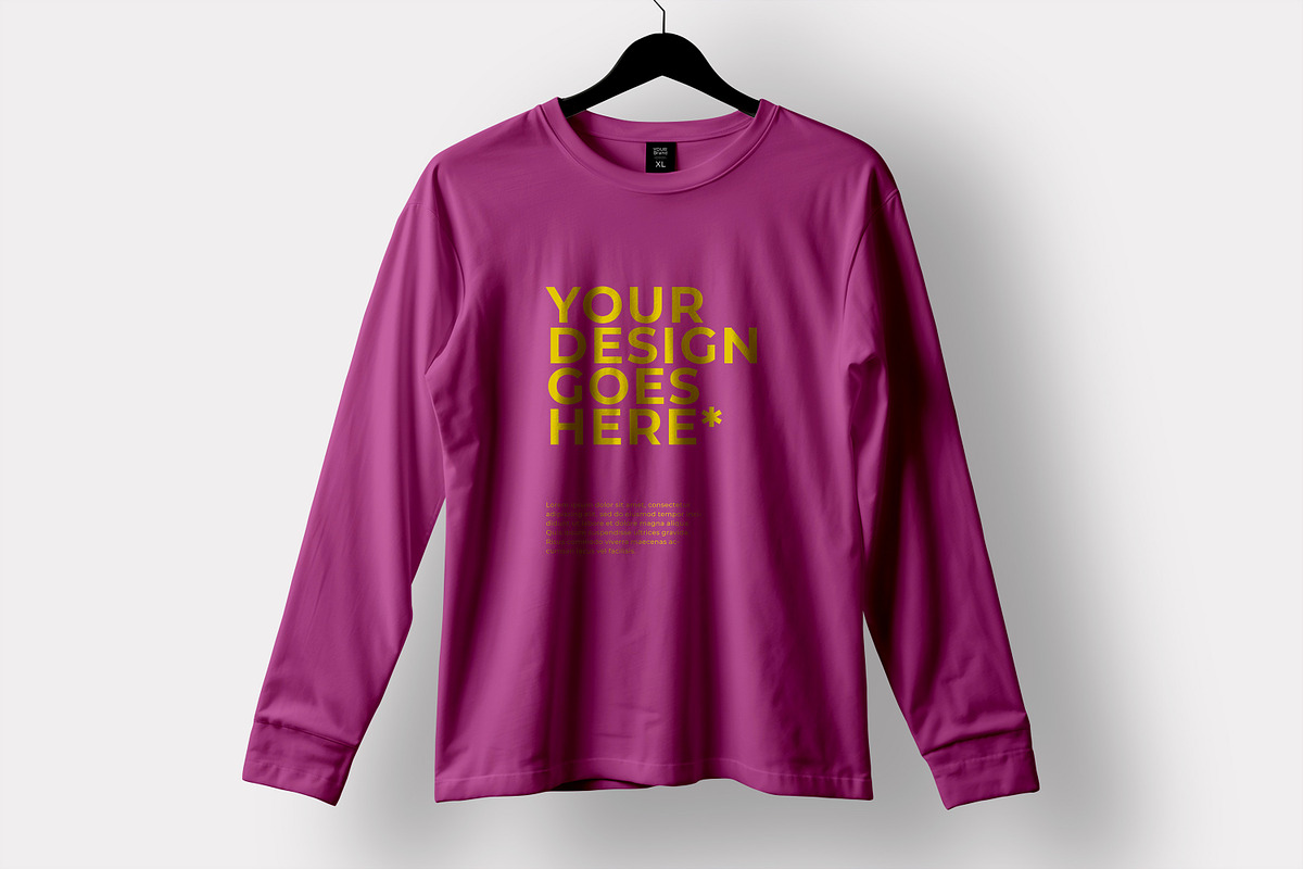 Long Sleeve Woman T-Shirt Mockup, a Shirt Mockup by Alhaytar (Photo 1 of 2)