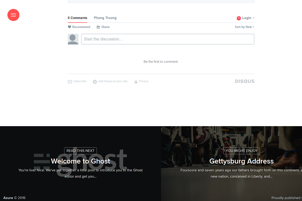 Azure - Modern Ghost Theme, a Websites & App Template by Pozi Design (Photo 7 of 9)