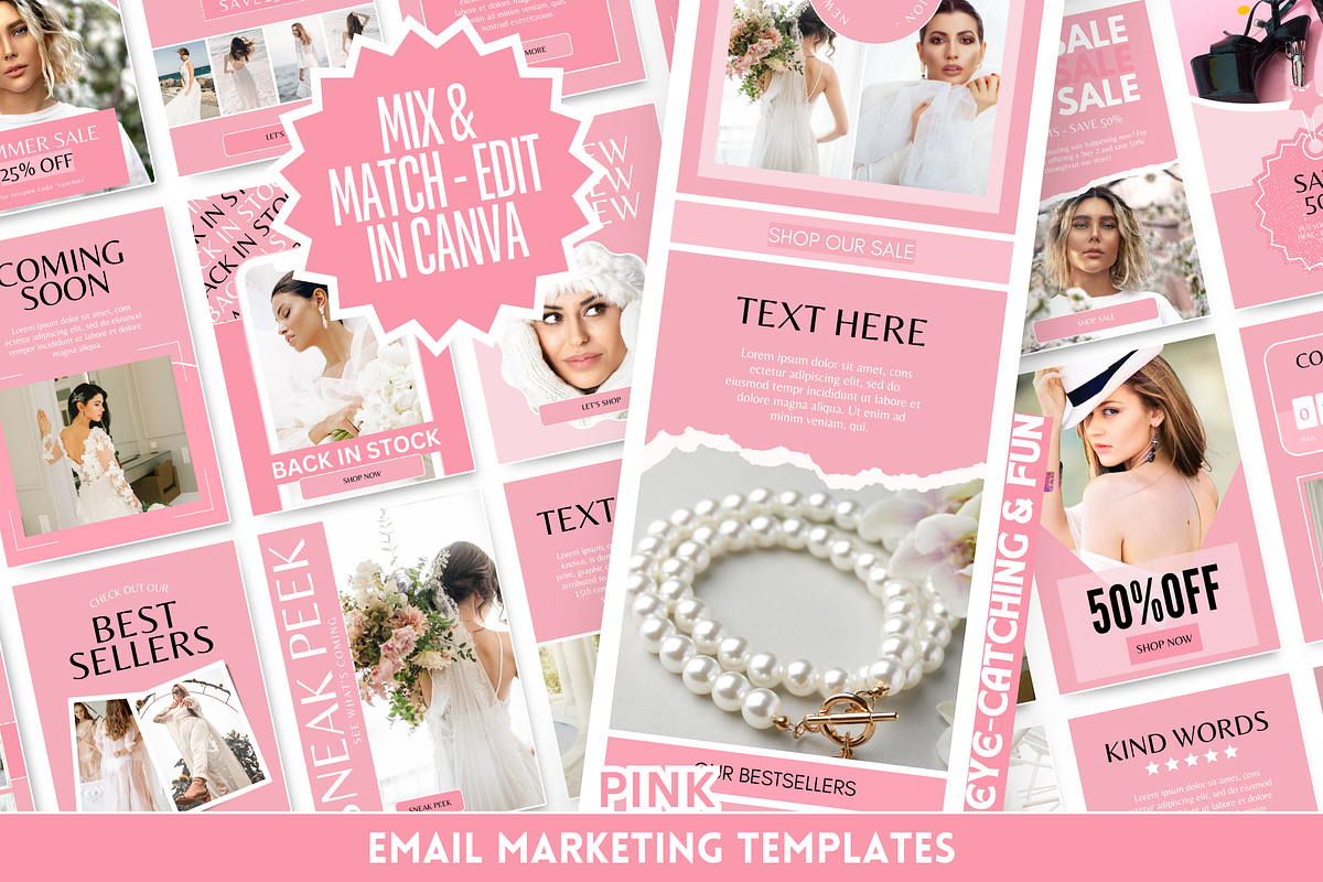 Pink Newsletter Templates, an Email Template by SunshineStudioBoutique (Photo 1 of 9)