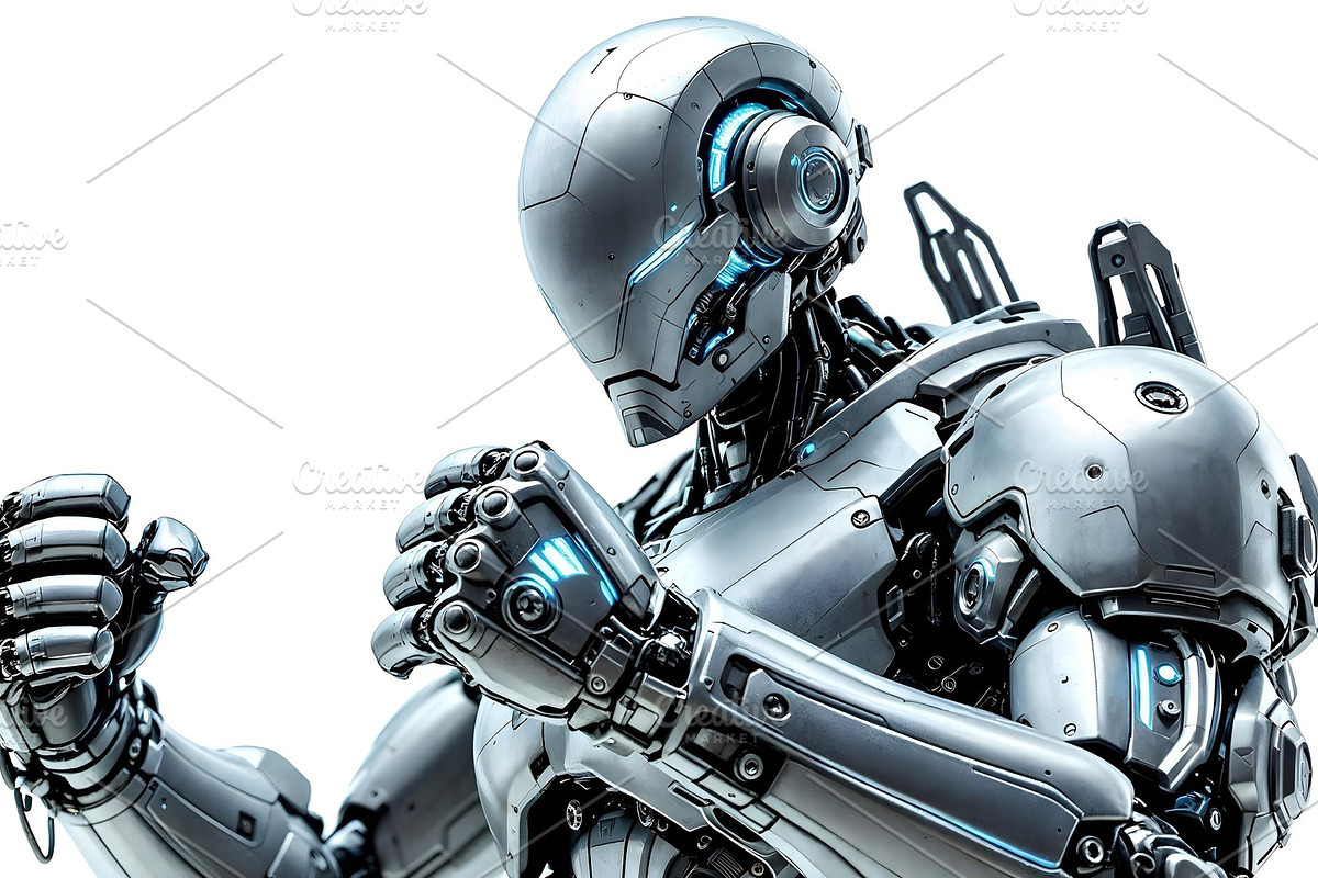 Futuristic robot warrior Ready for C, a Technology Photo by Stock Shape (Photo 2 of 4)