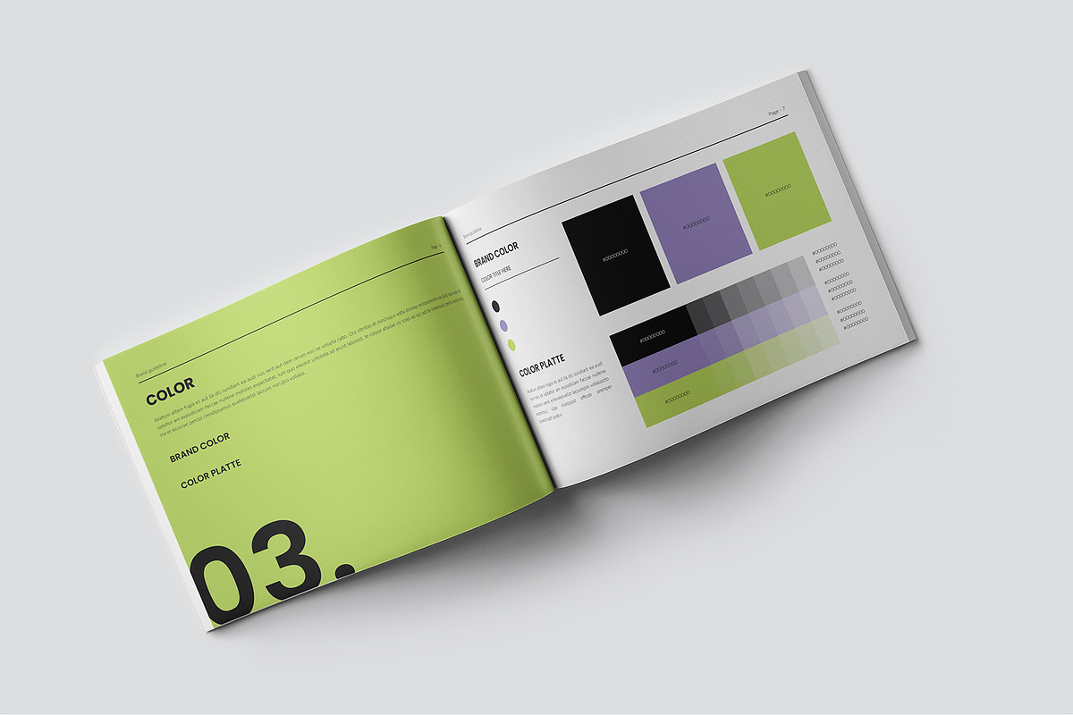Brand Guideline Template Landscape, a Design Template by RusenoelType (Photo 4 of 9)