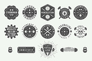 Set of vintage gym logos, a Branding & Logo Template by AkimD (Thumbnail 4 of 9)