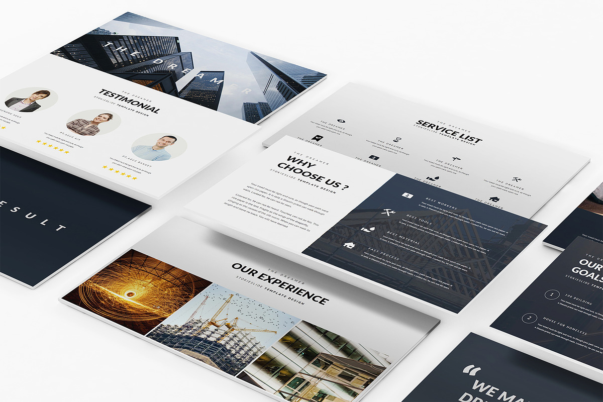 Modern Construction Powerpoint, a Presentation Template by Incools Stokie