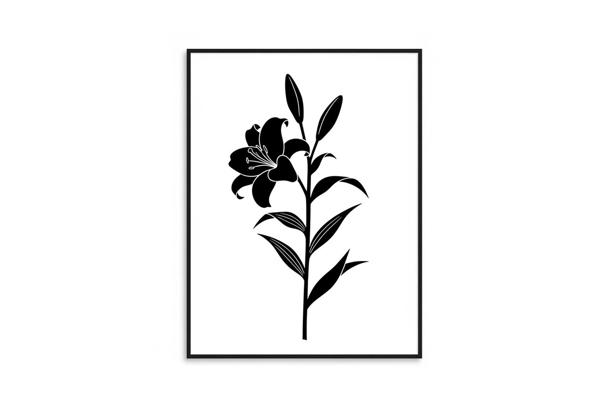 Black Lily Flower Vector Bundle, an Illustration by Designs_River (Photo 18 of 51)
