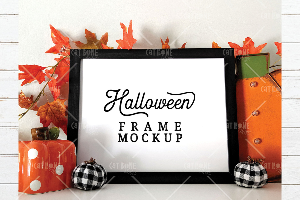 Halloween Frame Mockup Bundle, a Product Mockup by CatBoneDesign (Photo 9 of 10)