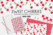 Cherry Seamless Pattern Collection, a Pattern Graphic by Paper Starr Studio (Thumbnail 1 of 5)