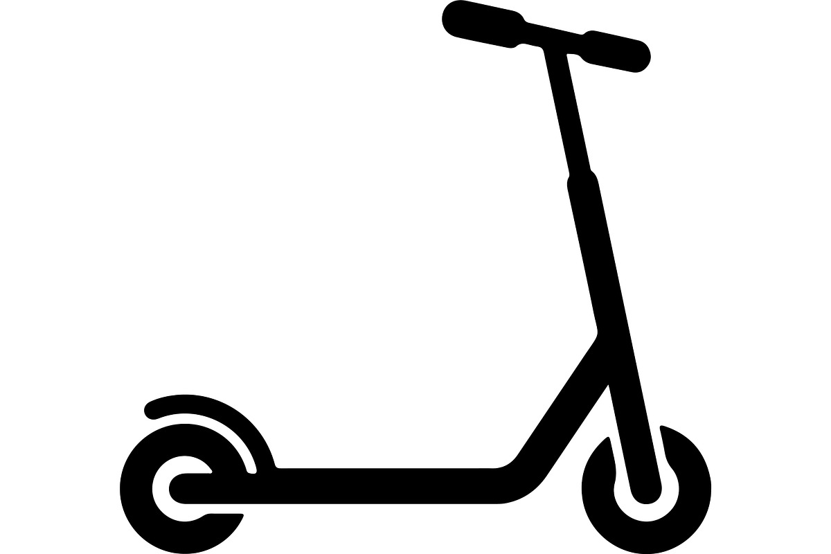 Electric scooter silhouette, a Transportation Illustration by abu67222 (Photo 8 of 13)