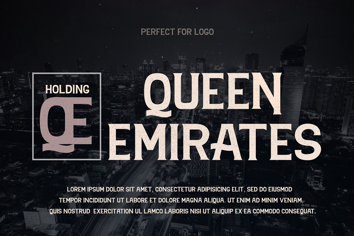 QUEEN EMIRATES - Serif Typeface, a Serif Font by zeenesia (Photo 5 of 8)