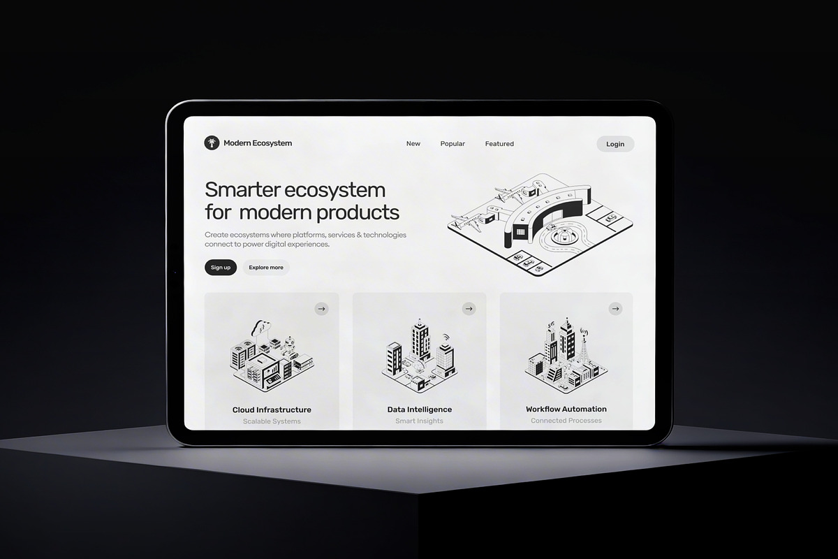 250 Modern Ecosystem Illustrations, a Technology Illustration by Brickclay (Photo 7 of 16)