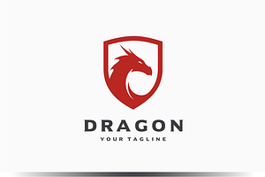 Dragon Shield Logo Design Template