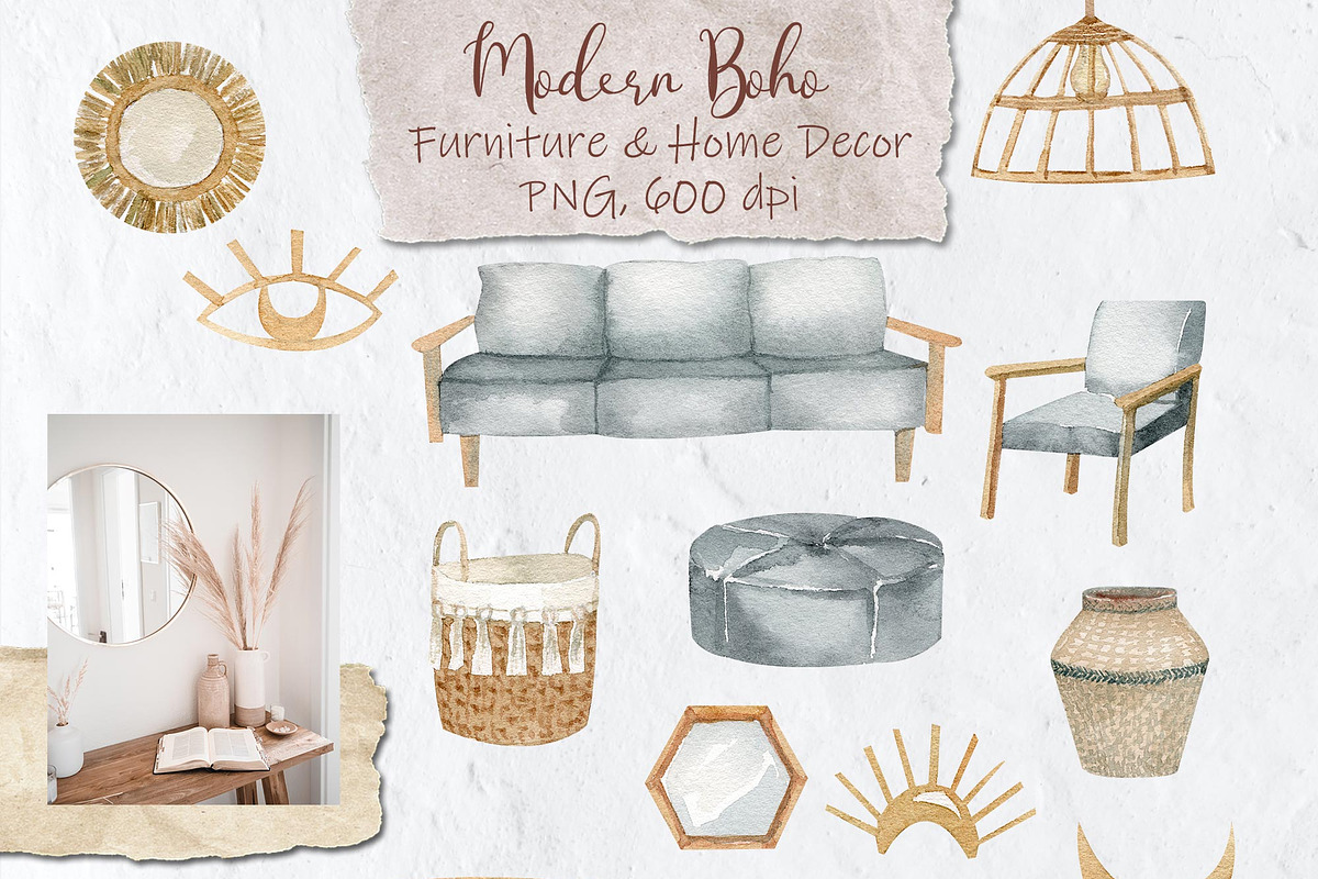 Modern Boho Home Jungle Collection, a Decorative Illustration by Catch the Dream Art (Photo 5 of 15)