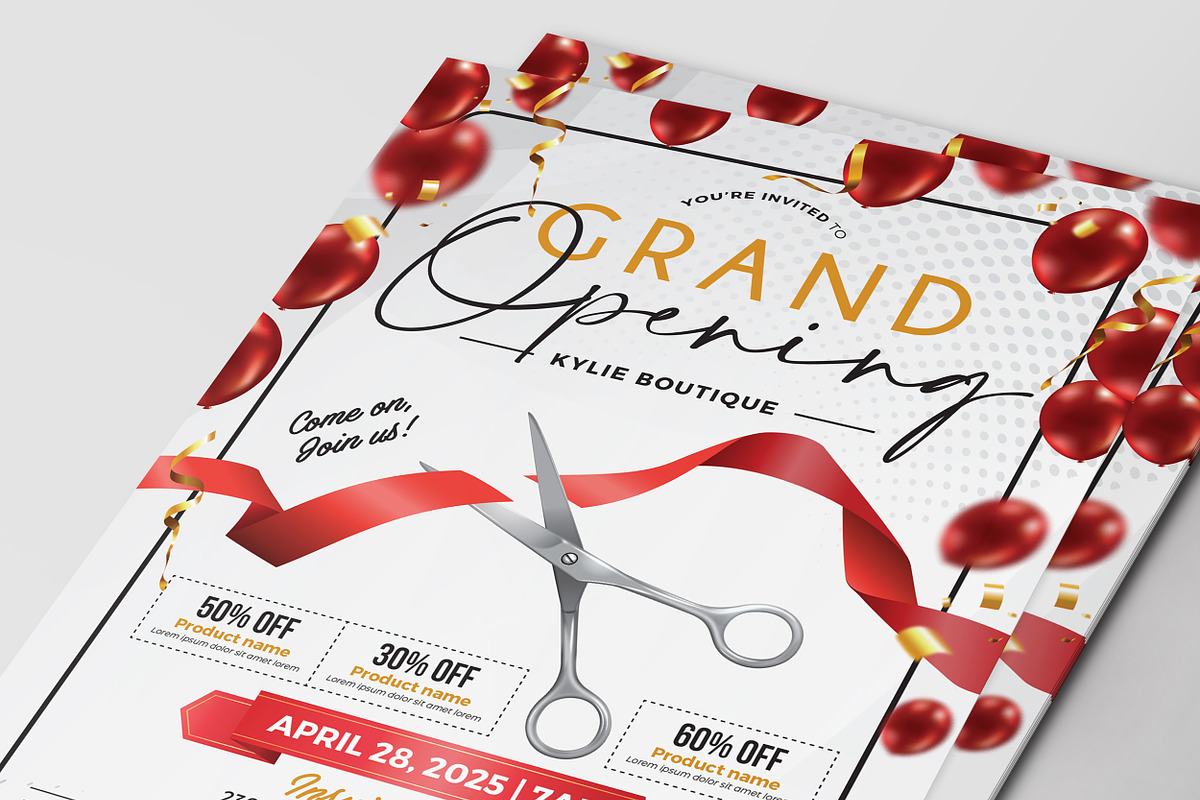 Grand Opening Flyer, a Flyer Template by Aarley Kaiven (Photo 3 of 3)