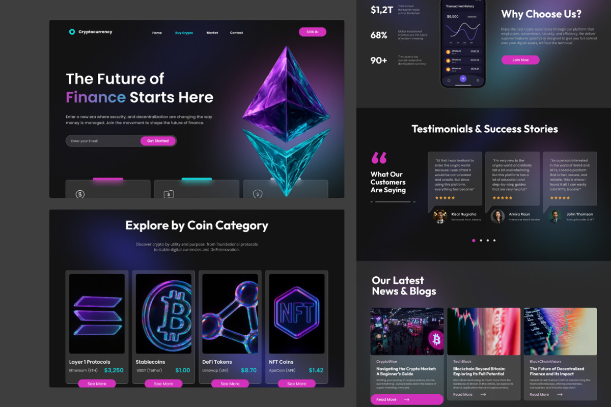 Cryptocurrency Landing Page, a Landing Page Template by Antstheme (Photo 2 of 2)