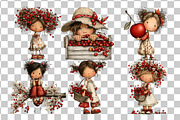 Cherry Girl Watercolor Clipart, a Person Illustration by Nicolle's Colorful Art (Thumbnail 8 of 10)