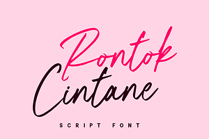 Rontok Cintane - Script Font