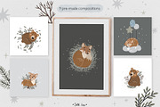 Cozy Woodland Animals Clipart, a Texture Illustration by Jenny Quince (Thumbnail 11 of 13)