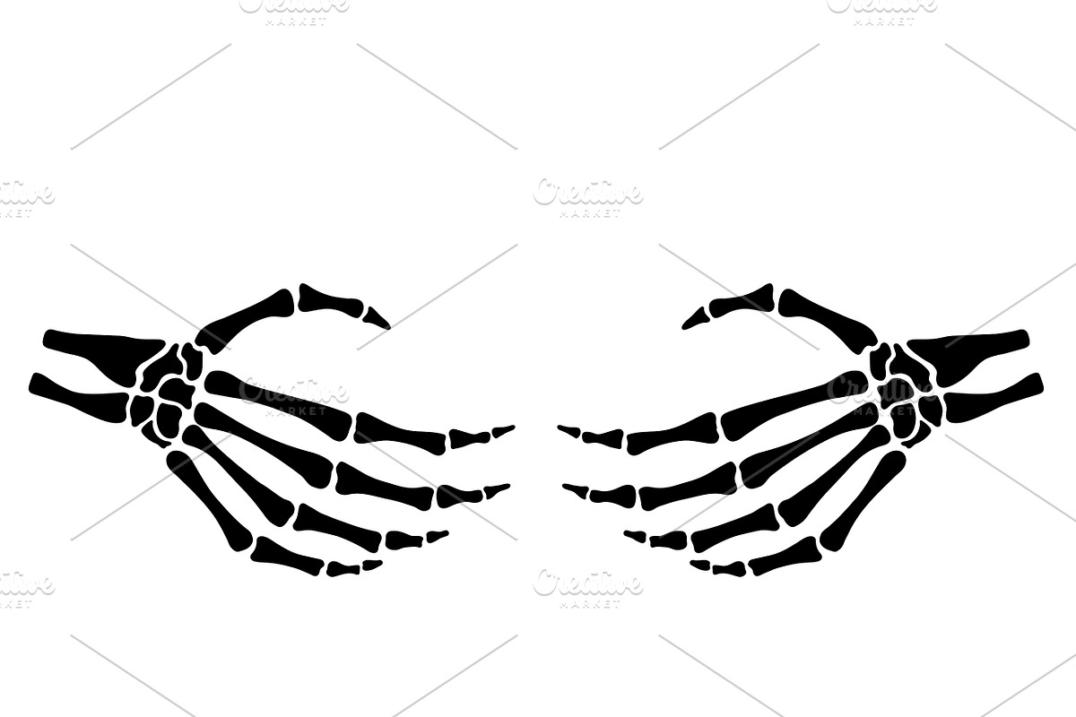 Skeleton Fingers Set, Cut Files, a Person Illustration by Watercolor_Vector Graphic (Photo 9 of 16)