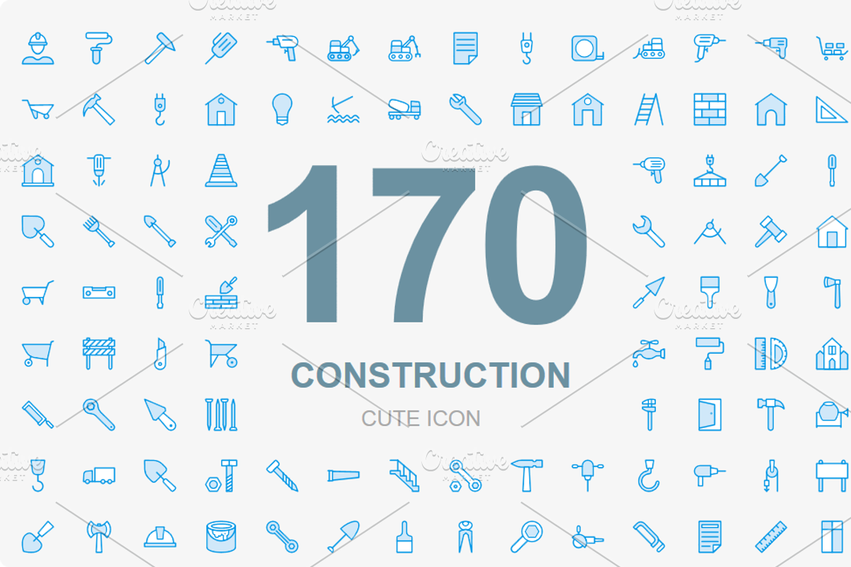150+ Construction Cute icons, an Icon by Dinosoftlabs (Photo 1 of 2)