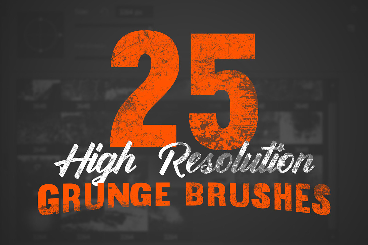 25 High Resolution Grunge Brushes