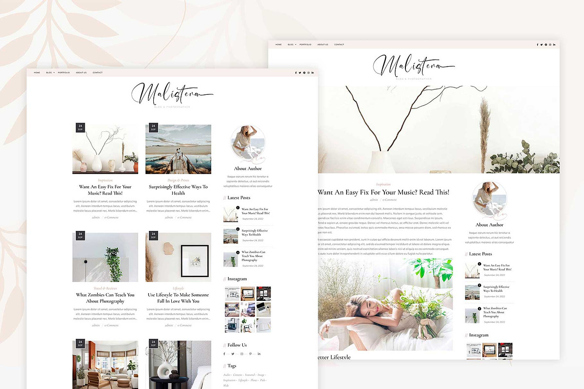 Malistena - Blog & Photographer WP, a WordPress Template by azuratheme (Photo 4 of 4)