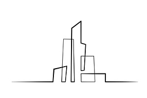 Building Cityscape One Line Art