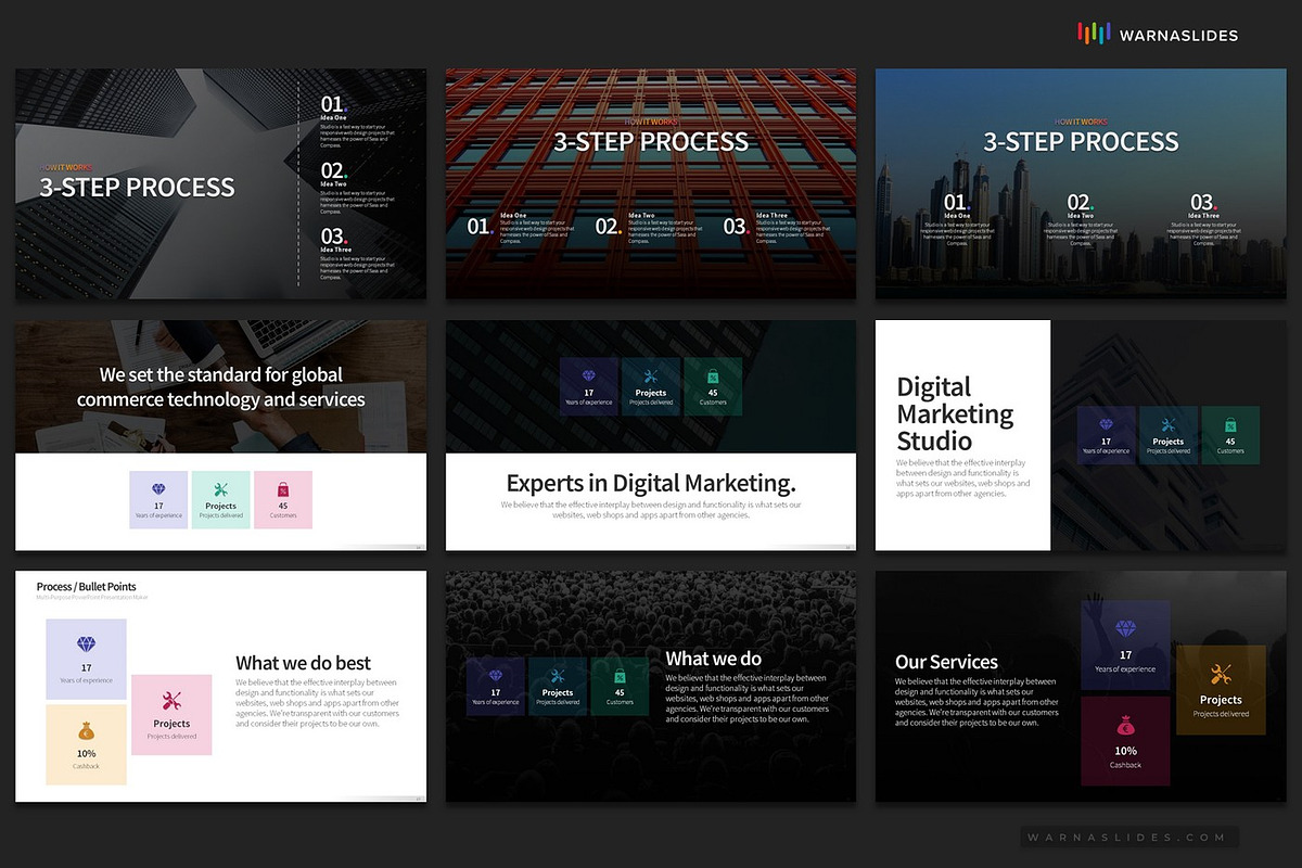 3 Bullet Points PowerPoint Templates, a Presentation Template by Warna Works (Photo 5 of 24)