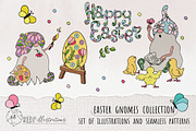 Easter Gnomes Clipart & Patterns, an Object Graphic by bubbled-rabbit (Thumbnail 1 of 8)