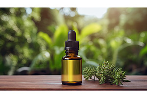 showcase mockup essential oil bottle, a Background Photo by pikepicture