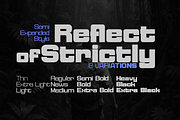 Reflect of Strictly Semi Expanded, a Sans Serif Font by groens (Thumbnail 1 of 5)