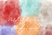 Pastel Watercolor Splashes Clipart, an Object Graphic by Meher Sadiah (Thumbnail 1 of 4)