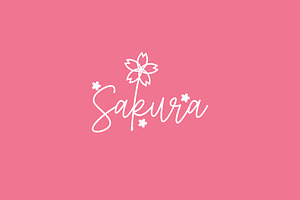 Sakura icon template illustration