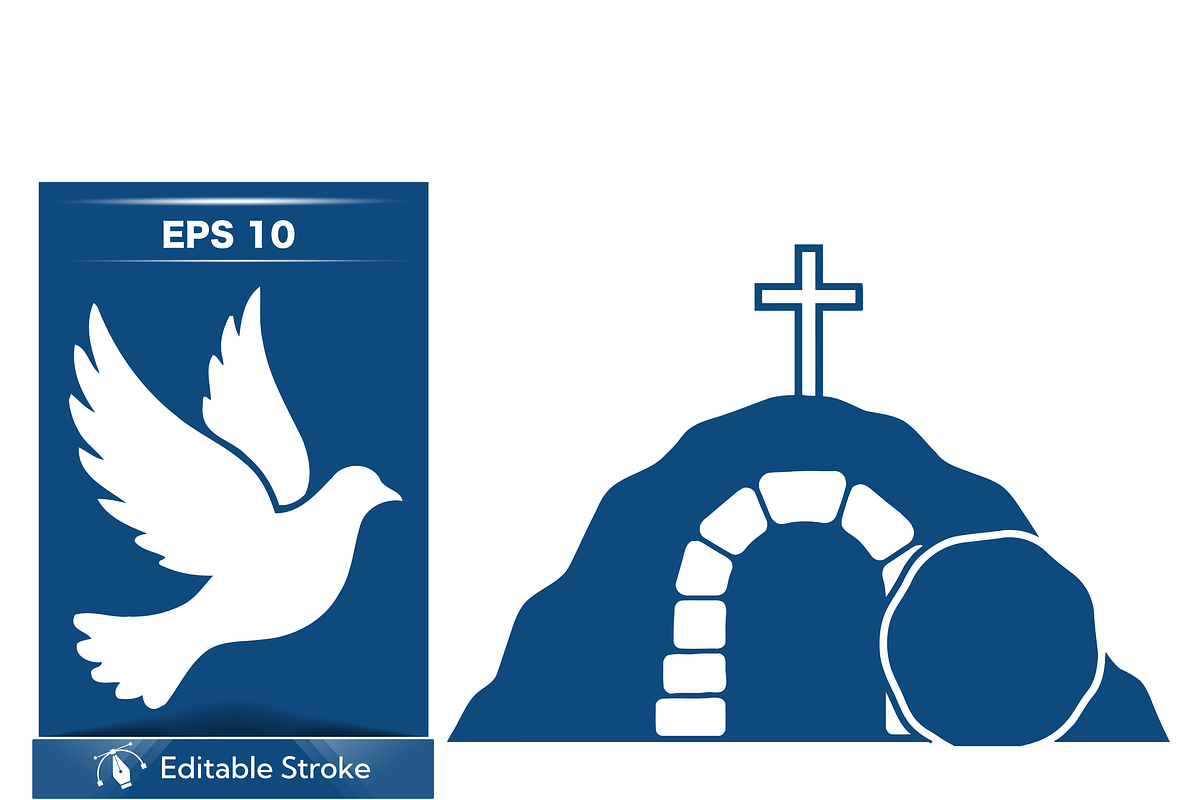 Faith-Inspired Dove & Tomb Graphic, a Person Illustration by CarWrap design (Photo 3 of 3)